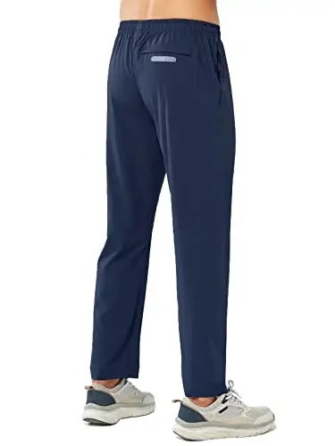 NORTHYARD Men's Athletic Pants Running Workout Joggers Lightweight Gym Jogging Track Casual Sweatpants with Zipper Pockets - 2