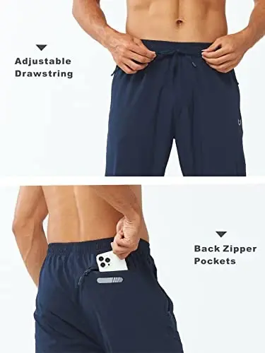 NORTHYARD Men's Athletic Pants Running Workout Joggers Lightweight Gym Jogging Track Casual Sweatpants with Zipper Pockets - 4