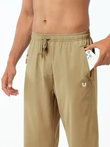 NORTHYARD Men's Athletic Pants Running Workout Joggers Lightweight Gym Jogging Track Casual Sweatpants with Zipper Pockets - 3