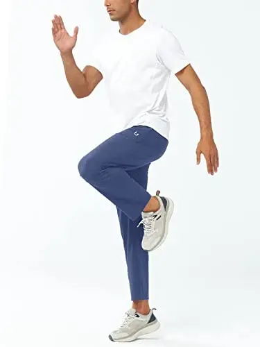 NORTHYARD Men's Athletic Pants Running Workout Joggers Lightweight Gym Jogging Track Casual Sweatpants with Zipper Pockets - 6