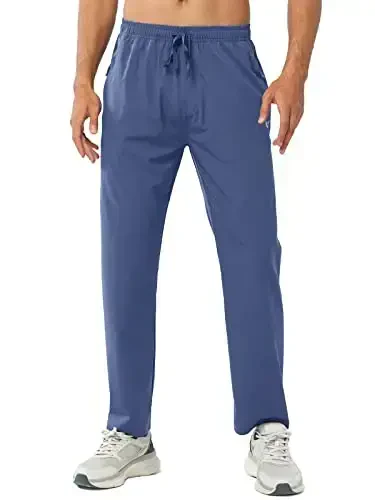 NORTHYARD Men's Athletic Pants Running Workout Joggers Lightweight Gym Jogging Track Casual Sweatpants with Zipper Pockets - 3