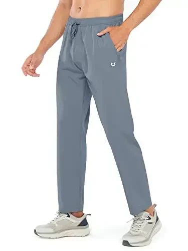 NORTHYARD Men's Athletic Pants Running Workout Joggers Lightweight Gym Jogging Track Casual Sweatpants with Zipper Pockets - 1