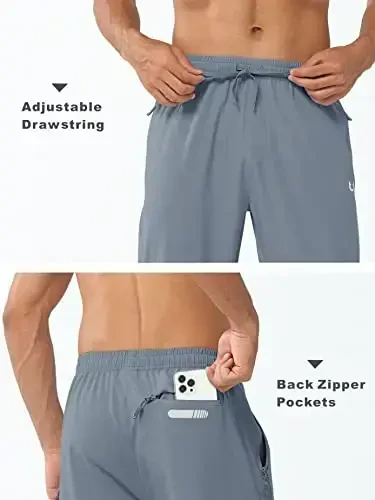 NORTHYARD Men's Athletic Pants Running Workout Joggers Lightweight Gym Jogging Track Casual Sweatpants with Zipper Pockets - 6