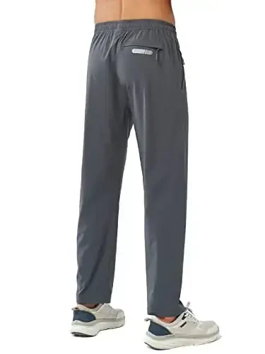 NORTHYARD Men's Athletic Pants Running Workout Joggers Lightweight Gym Jogging Track Casual Sweatpants with Zipper Pockets - 3