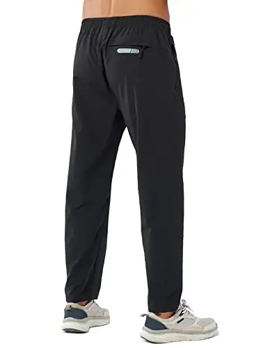 NORTHYARD Men's Athletic Running Joggers Workout Gym Pants Lightweight Jogging Track Casual Pant with Zipper Pockets - 2