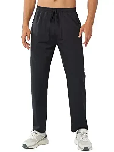 NORTHYARD Men's Athletic Running Joggers Workout Gym Pants Lightweight Jogging Track Casual Pant with Zipper Pockets - 3
