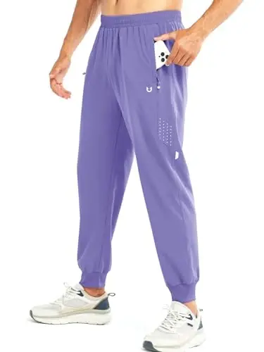 NORTHYARD Men's Athletic Running Pants Lightweight Quick-Dry Joggers Gym | Workout,Jogging,Training,Hiking,Sports,Zipper Pockets,Breathable,UPF 50+,Moisture-wicking,Elastic Waist,Reflective Strips - NORTHYARD
