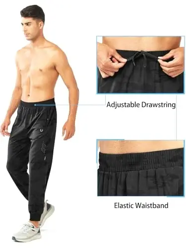 NORTHYARD Men's Athletic Running Pants Lightweight Quick-Dry Joggers Gym | Workout,Jogging,Training,Hiking,Sports,Zipper Pockets,Breathable,UPF 50+,Moisture-wicking,Elastic Waist,Reflective Strips - 5