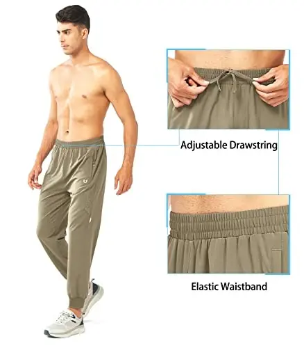 NORTHYARD Men's Athletic Running Pants Lightweight Quick-Dry Joggers Gym | Workout,Jogging,Training,Hiking,Sports,Zipper Pockets,Breathable,UPF 50+,Moisture-wicking,Elastic Waist,Reflective Strips - 5