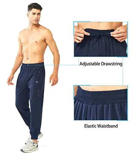 NORTHYARD Men's Athletic Running Pants Lightweight Quick-Dry Joggers Gym | Workout,Jogging,Training,Hiking,Sports,Zipper Pockets,Breathable,UPF 50+,Moisture-wicking,Elastic Waist,Reflective Strips - 6