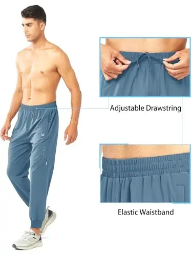 NORTHYARD Men's Athletic Running Pants Lightweight Quick-Dry Joggers Gym | Workout,Jogging,Training,Hiking,Sports,Zipper Pockets,Breathable,UPF 50+,Moisture-wicking,Elastic Waist,Reflective Strips - 5