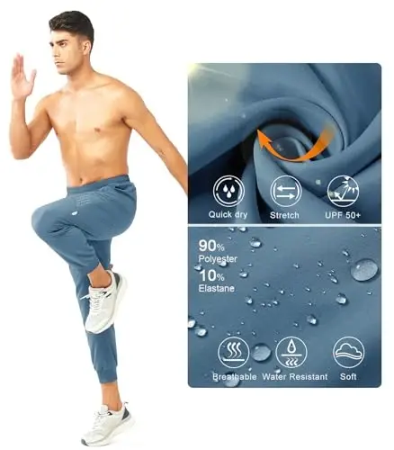 NORTHYARD Men's Athletic Running Pants Lightweight Quick-Dry Joggers Gym | Workout,Jogging,Training,Hiking,Sports,Zipper Pockets,Breathable,UPF 50+,Moisture-wicking,Elastic Waist,Reflective Strips - 6