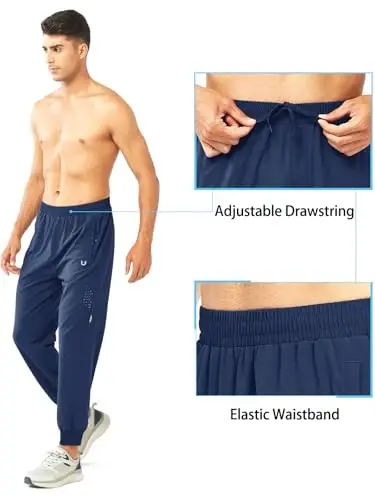 NORTHYARD Men's Athletic Running Pants Lightweight Quick-Dry Joggers Gym | Workout,Jogging,Training,Hiking,Sports,Zipper Pockets,Breathable,UPF 50+,Moisture-wicking,Elastic Waist,Reflective Strips - 5