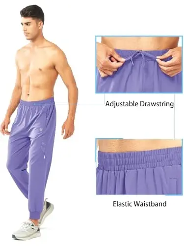 NORTHYARD Men's Athletic Running Pants Lightweight Quick-Dry Joggers Gym | Workout,Jogging,Training,Hiking,Sports,Zipper Pockets,Breathable,UPF 50+,Moisture-wicking,Elastic Waist,Reflective Strips - 5