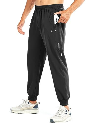 NORTHYARD Men's Athletic Running Pants Lightweight Workout Joggers Quick Dry Gym Sweatpants Active Sports Track Training - 1