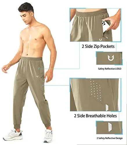 NORTHYARD Men's Athletic Running Pants Lightweight Workout Joggers Quick Dry Gym Sweatpants Active Sports Track Training - 4