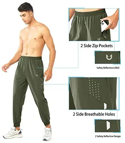 NORTHYARD Men's Athletic Running Pants Lightweight Workout Joggers Quick Dry Gym Sweatpants Active Sports Track Training - 3