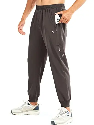 NORTHYARD Men's Athletic Running Pants Lightweight Workout Joggers Quick Dry Gym Sweatpants Active Sports Track Training 