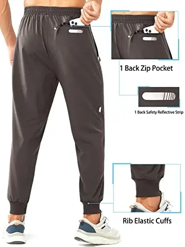 NORTHYARD Men's Athletic Running Pants Lightweight Workout Joggers Quick Dry Gym Sweatpants Active Sports Track Training - 2