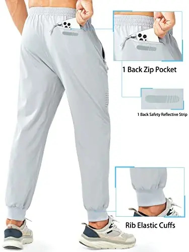 NORTHYARD Men's Athletic Running Pants Lightweight Workout Joggers Quick Dry Gym Sweatpants Active Sports Track Training - 2