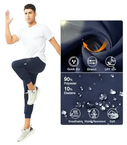NORTHYARD Men's Athletic Running Pants Lightweight Workout Joggers Quick Dry Gym Sweatpants Active Sports Track Training - 5