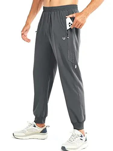 NORTHYARD Men's Athletic Running Pants Lightweight Workout Joggers Quick Dry Gym Sweatpants Active Sports Track Training 