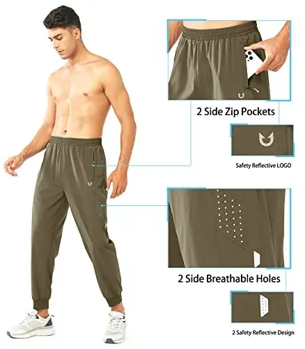 NORTHYARD Men's Athletic Running Pants Lightweight Workout Joggers Quick Dry Gym Sweatpants Active Sports Track Training - 3