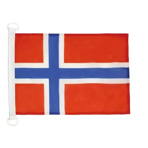 Norway NAUTICAL Flag 18'' x 12'' - Norwegian flags 30 x 45 cm. - Banner 12x18 in for boat - AZ FLAG - AZ FLAG