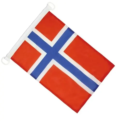 Norway NAUTICAL Flag 18'' x 12'' - Norwegian flags 30 x 45 cm. - Banner 12x18 in for boat - AZ FLAG - 2