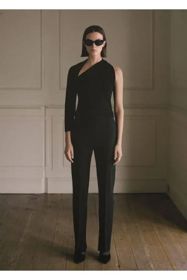 Nosimmetrik yirtiq bluzka - 8