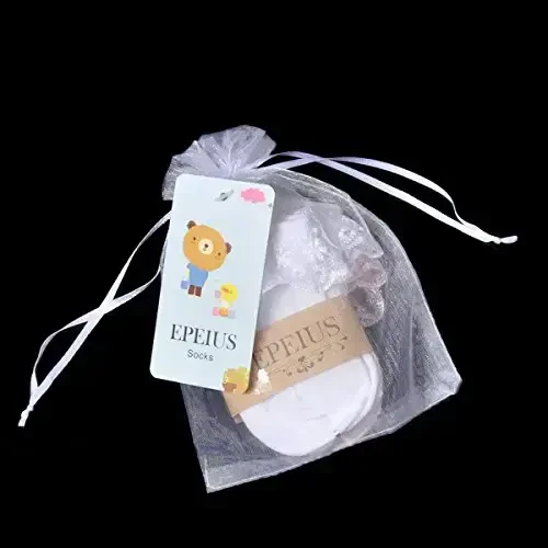 Носки EPEIUS для девочек, кружевные носки с люверсами, для новорожденных/младенцев/малышей/девочек (Упаковка 2/3/4/6 шт.) - 5