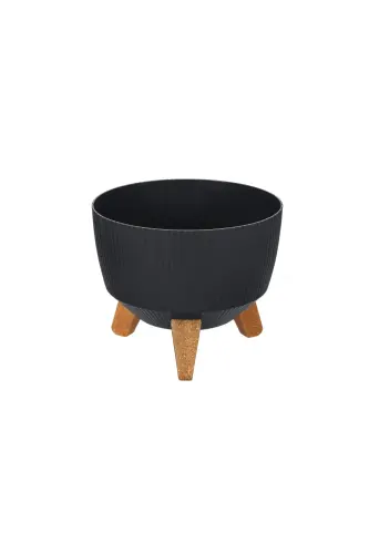 Nostalji Ayaklı Saksı: 29 Cm (8 LİTRE)-Antrasit - ELIF (1)