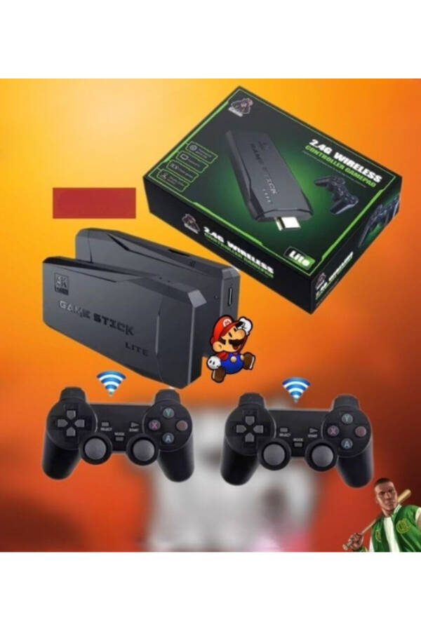 Nostaljik O'yin Atari 2.4g Moslashli Simsiz Batareyali Ikki Tugalmali Atari Retro 20000 O'yinli Gamepad Konsoli - 7