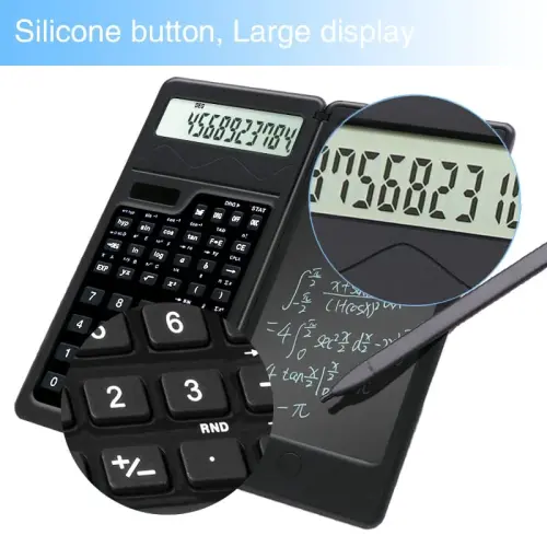 Lvesunny Scientific Calculator with Notepad, Large 10-Digit Display Screen, Solar or Battery Power, Ideal for Basic Math, Perfect School Supplies - 3