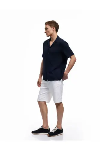 Notched Collar Regular Fit Cotton Buttoned Short Sleeve - KOTON (1)