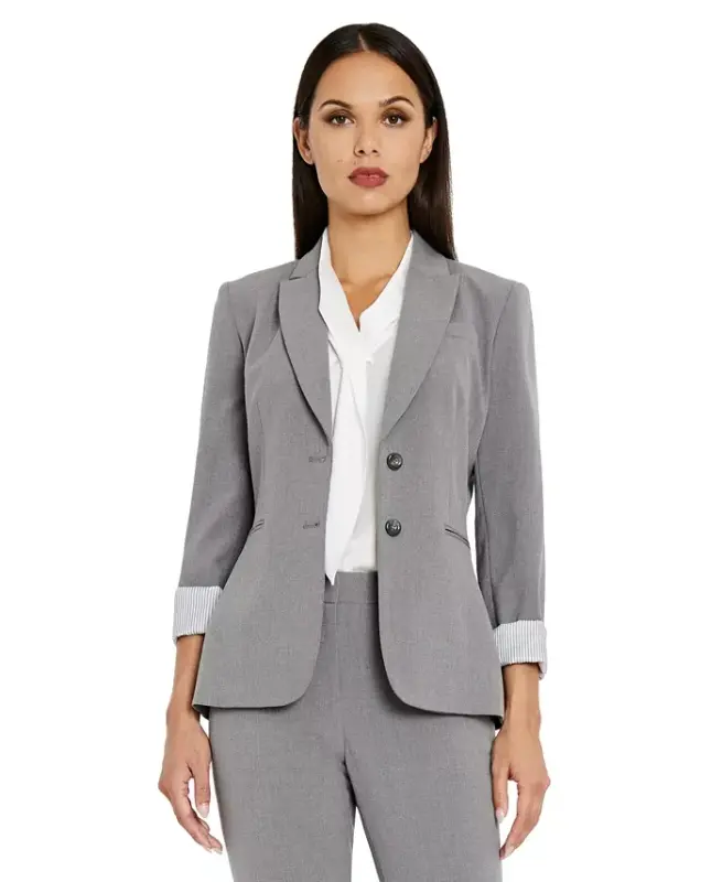 Notched Two-Button Blazer - TAHARI ASL
