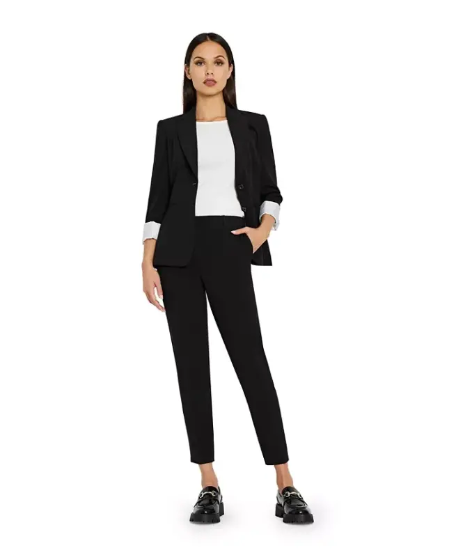 Notched Two-Button Blazer - 1