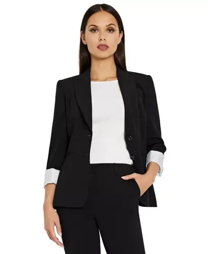 Notched Two-Button Blazer - TAHARI ASL (1)