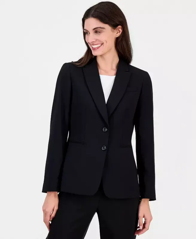 Notched Two-Button Blazer - 3
