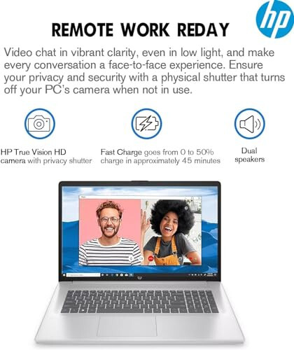 Ноутбук HP 2024 Новейший 17, 17.3” HD+ Сенсорный экран, Intel Pentium Silver N5030, 64 ГБ DDR4 ОЗУ, 2 ТБ SSD, Windows 11, 1 год Office 365, Долгое время автономной работы, Веб-камера, Wi-Fi, USB-C, Серебристый - 6