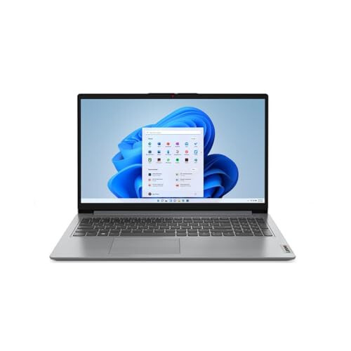 Ноутбук Lenovo IdeaPad 1, 15.6” FHD дисплей, AMD Ryzen 5 5500U, 8 ГБ ОЗУ, 512 ГБ SSD, Windows 11 Home, 720p камера с затвором конфиденциальности, интеллектуальное шумоподавление, облачный серый - 1