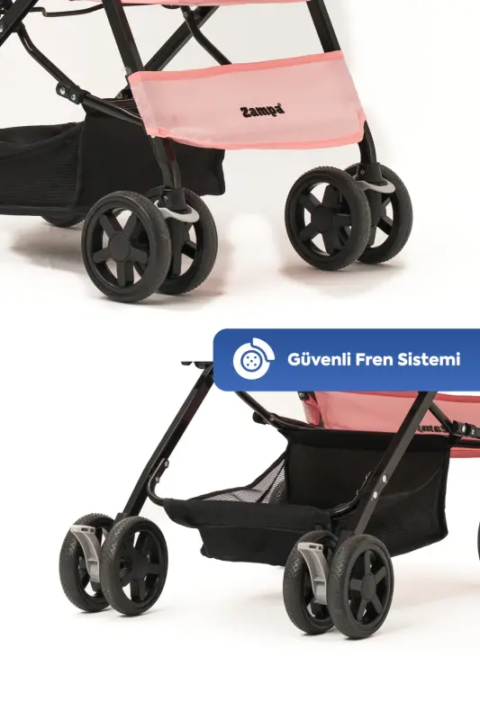 Nova Pet Stroller 52x76.5x95cm Pink - 4