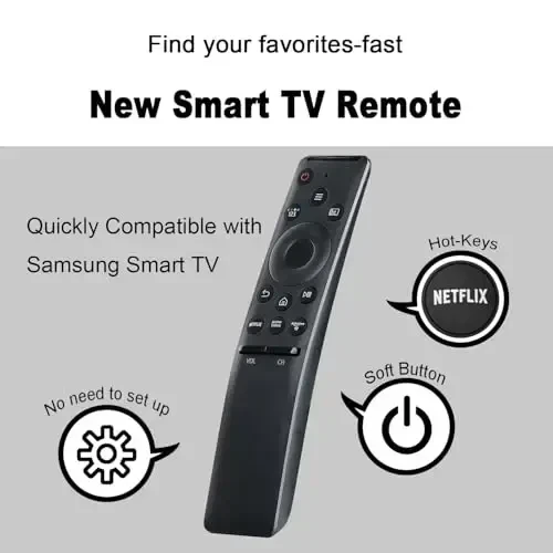 Новая универсальная замена пульта дистанционного управления для Samsung Smart TV, пультов дистанционного управления LCD LED UHD QLED TV с 3 кнопками быстрого доступа - 3