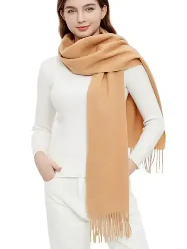 Novawo Wool Scarf Soft Warm Winter Scarves Wraps for Women and Unisex - 2