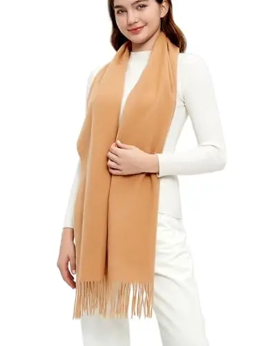 Novawo Wool Scarf Soft Warm Winter Scarves Wraps for Women and Unisex - 3