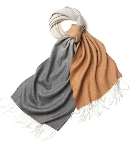 Novawo Wool Scarf Soft Warm Winter Scarves Wraps for Women and Unisex - 2