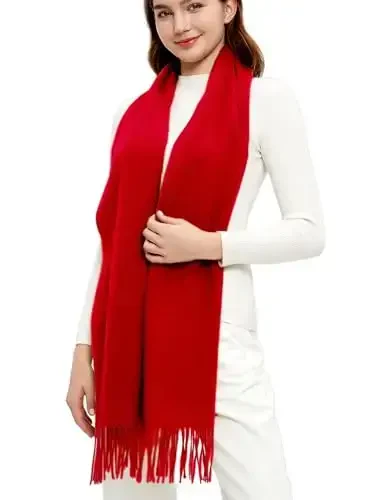 Novawo Wool Scarf Soft Warm Winter Scarves Wraps for Women and Unisex - 3