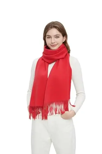 Novawo Wool Scarf Soft Warm Winter Scarves Wraps for Women and Unisex - 2