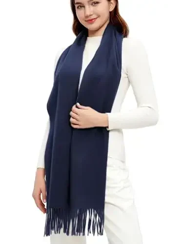 Novawo Wool Scarf Soft Warm Winter Scarves Wraps for Women and Unisex - 3