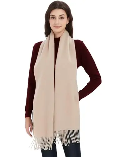 Novawo Wool Scarf Soft Warm Winter Scarves Wraps for Women and Unisex 